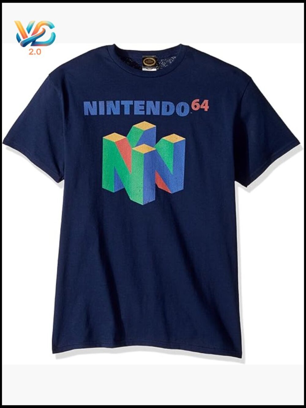 Short Sleeve Crew Neck Tee, Cotton, Vintage Gaming Graphic, Slim Fit